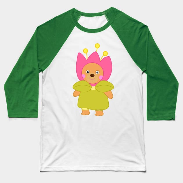 Bonnie Bear - Flower costume Spring Baseball T-Shirt by Dinos Friends